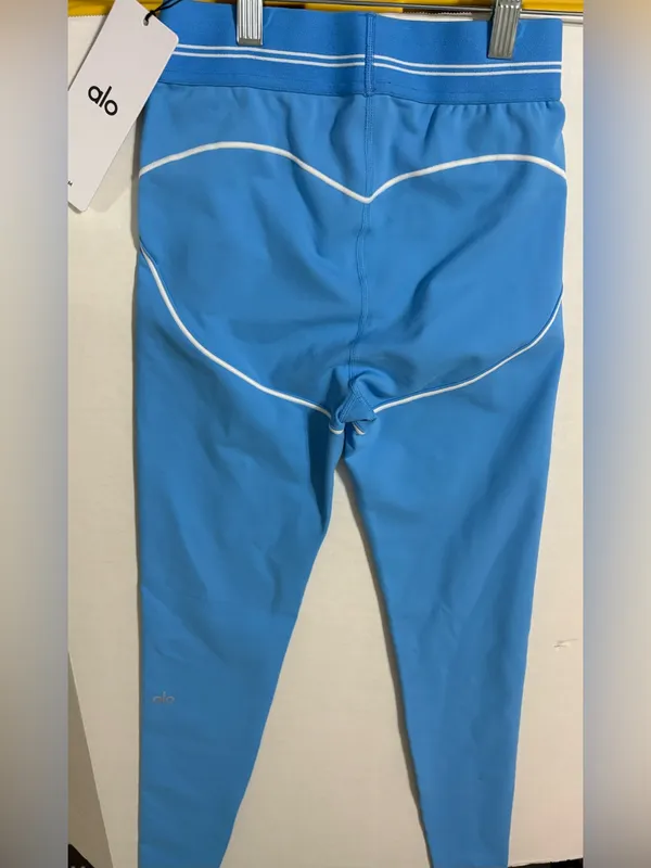 New nwt Alo yoga heart throb azure blue white xs leggings - Image 2