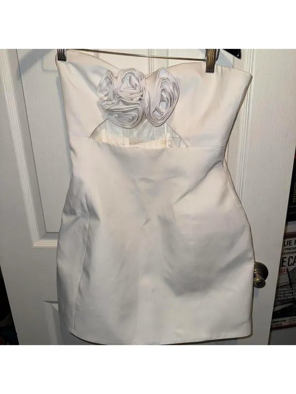 MEW MEWS Kinsley Strapless Cutout White Mini Dress - Image 2