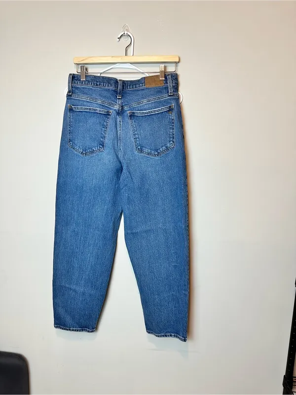Madewell High-Rise Balloon Jeans in Ellisboro Wash Size 29 Cropped Retro - Image 7
