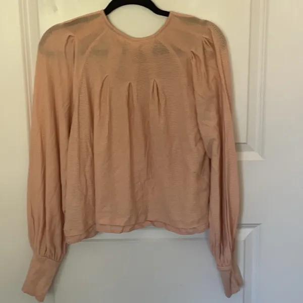 Free People Billie Sheer Cropped Knit Top Small Boho - Image 3