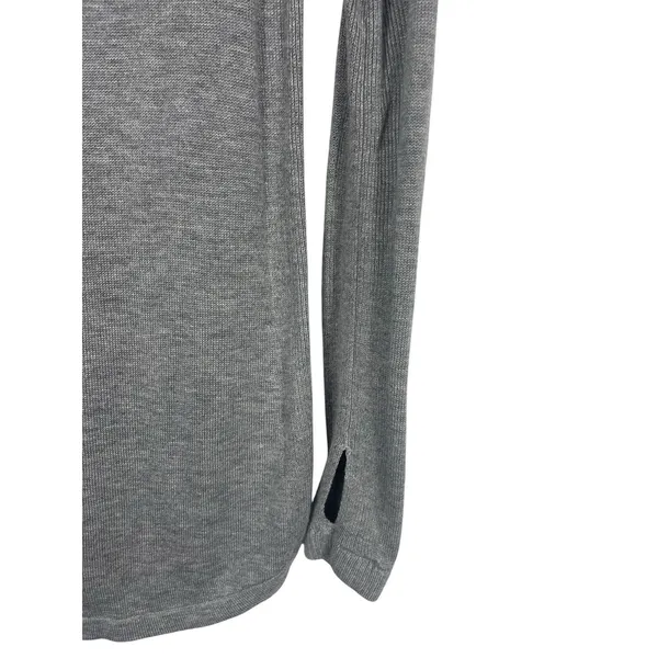 Lululemon Cashmere Blend Sweater Tunic Gray Size 2 Lightweight Thumbholes - Image 2