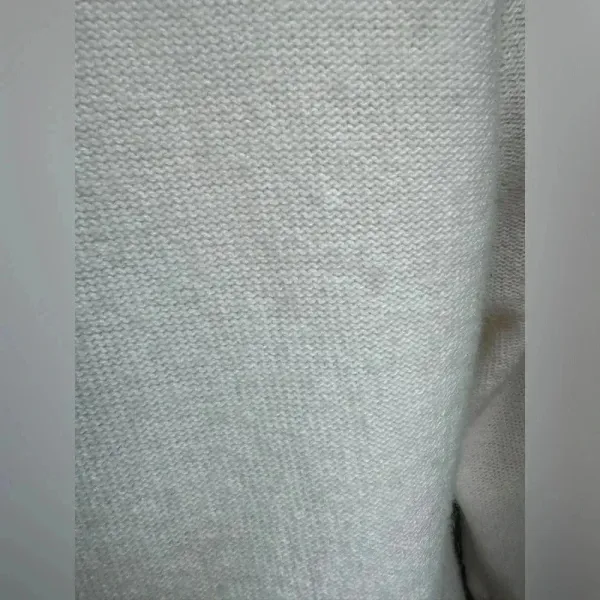 J.crew relaxed merino wool blend crewneck cable cream sweater size small - Image 7
