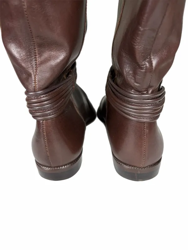 UNISA Flex Brown Leather Knee High Boots Made in Brazil Size 9.5 - Image 8