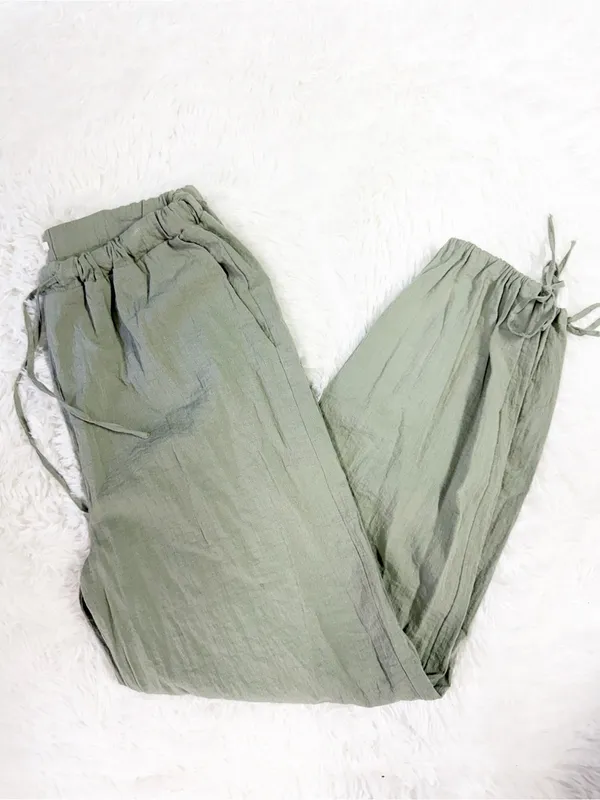 Tularosa Linen Blend Green Jogger Pants Size Medium Revolve - Image 5