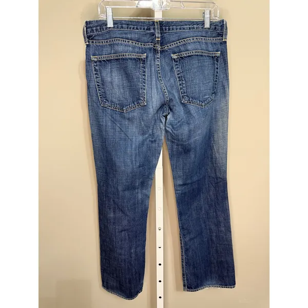J.Crew Hipslung Jeans Dark Wash Size 30S Waist 33 Inseam 30.5 Normcore Low Rise‎ - Image 2