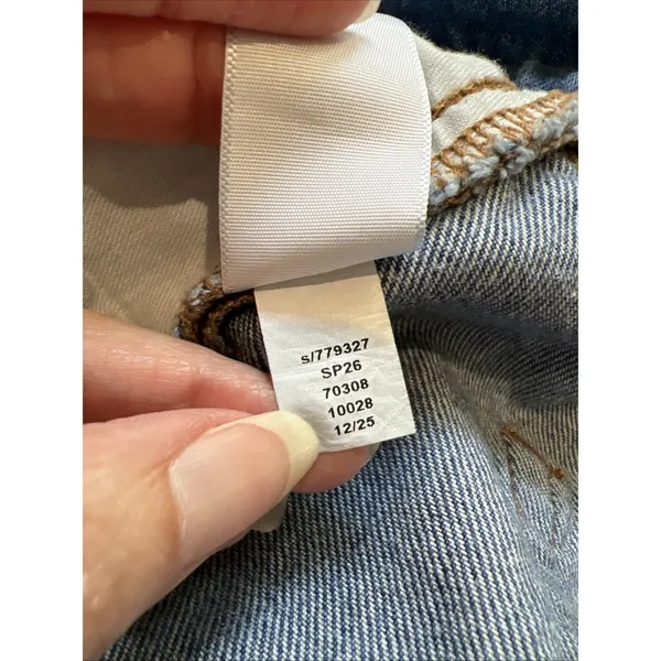 Loft‎ Rivete Denim High Rise Wide Leg Blue Jeans Size 28 Boho - Image 5
