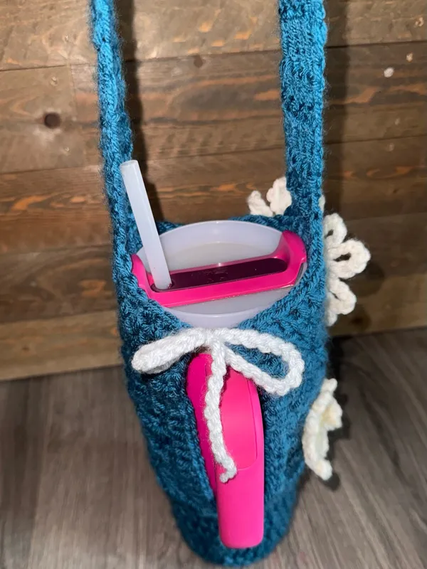 Handmade Stanley Cup Crochet Bag Water Carrier Purse 40oz size - Purse only! - Image 6