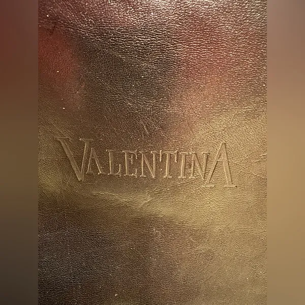 Valentina Black and Brown Shoulder Bag with Leather Handles - Image 4