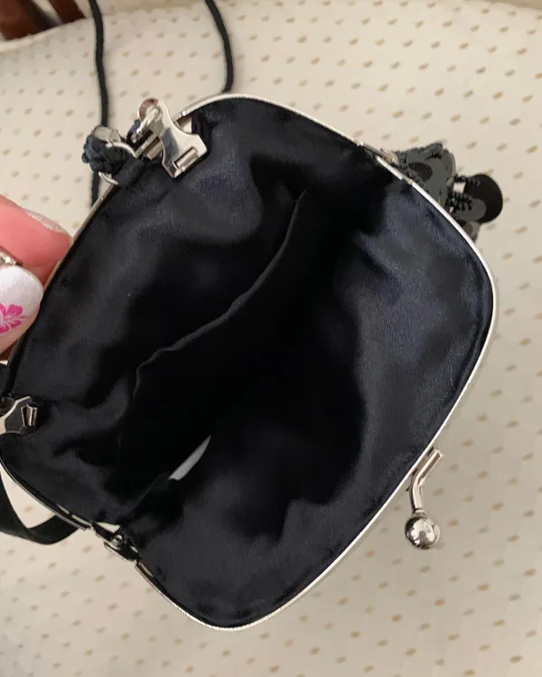 Sequin Evening Bag Black - Image 4