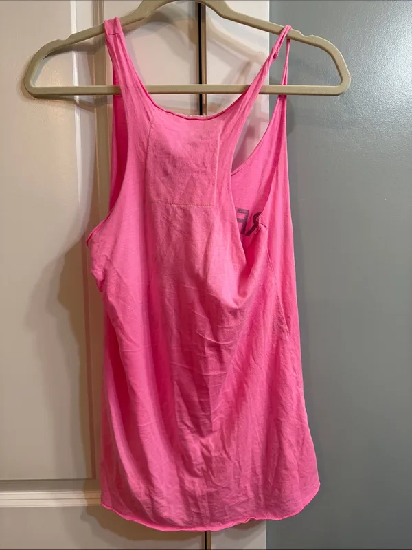 Aviator Nation Neon Pink Surfrider Beach Malibu California Muscle Tank small EUC - Image 4
