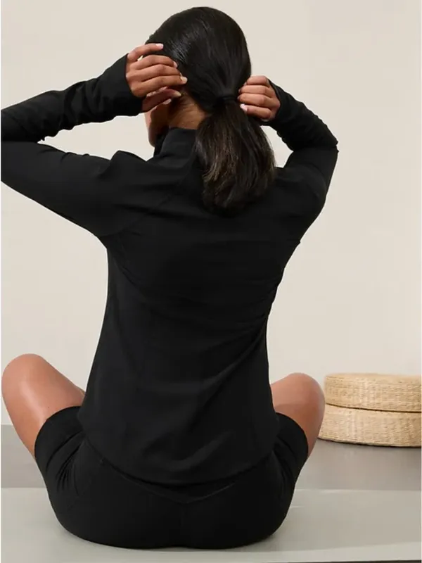 New Athleta M Salutation Jacket Black Size Medium - Image 3