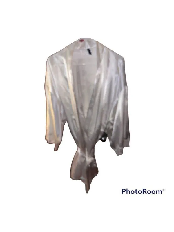 Torrid Bridal Pinup White Satin & Lace Robe - Image 4