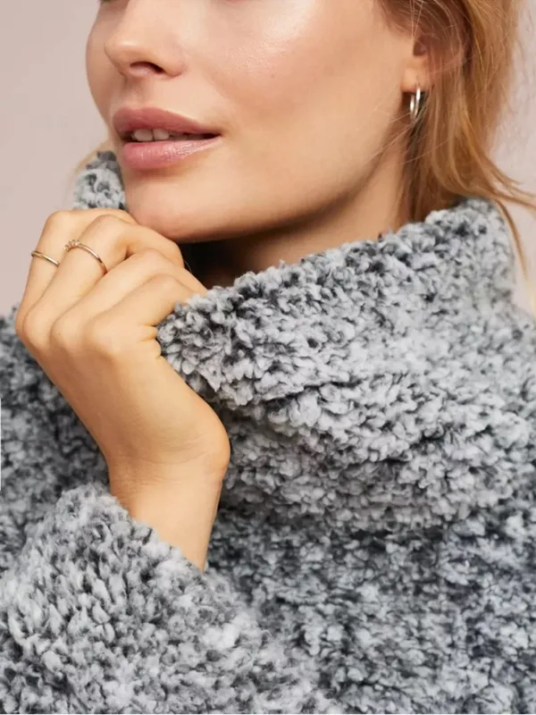 EUC Anthropologie Sunday In Brooklyn Sherpa Turtleneck Pullover Top Size Medium - Image 3