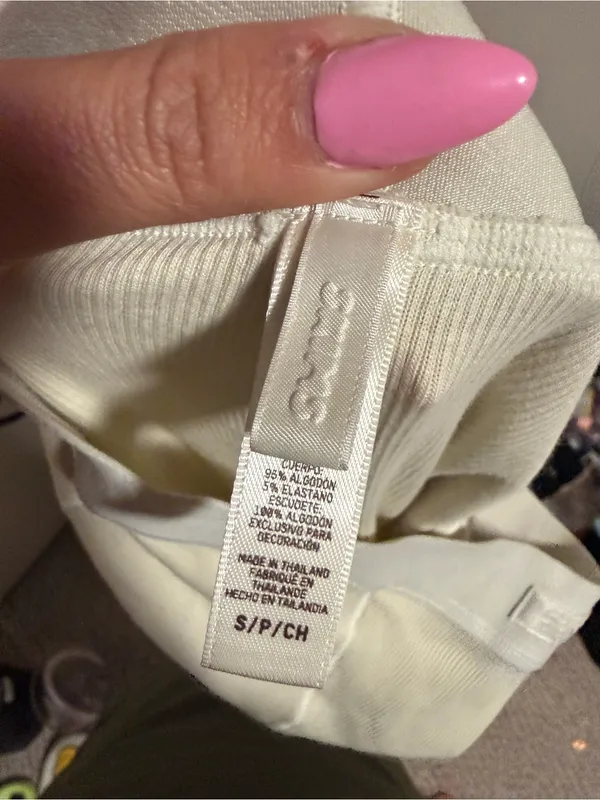 SKIMS Cotton Rib Thermal Leggings in Bone Size Small - Image 6