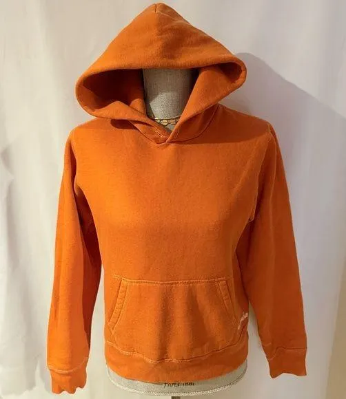 Vintage Abercrombie & Fitch Orange Hoodie - Size S - Image 2