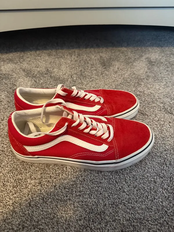 Red Old School Vans  - Image 2