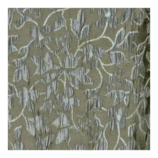 Scoop Mini Dress Women Large Black Blue Metallic‎ Floral Jacquard Mock Neck Tie - Image 11