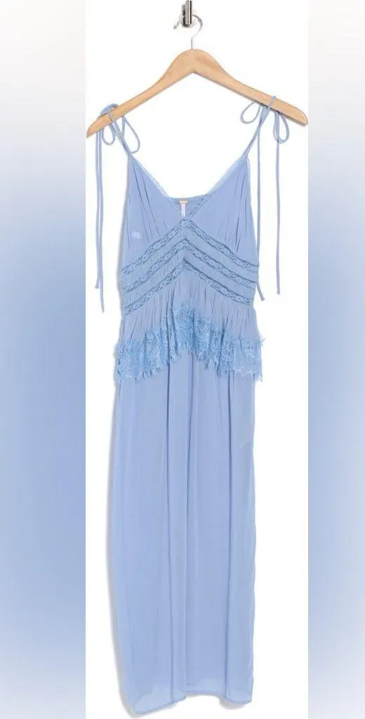 Free People Light Blue Kiki Slipdress Sz M - Image 2