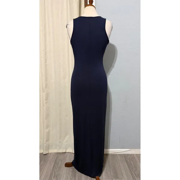 Celestial Maxi‎ Dress S Navy Blue Hamsa Mandala Graphic Sleeveless Bodycon Boho - Image 8