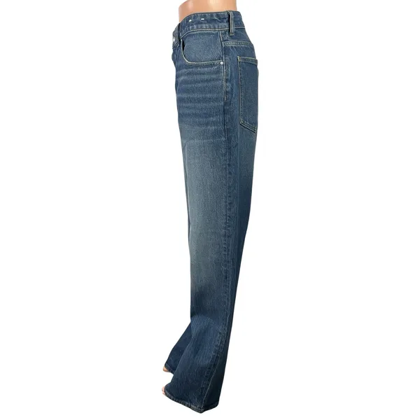 Madewell The Curvy Longline Straight Blue Medium Wash Denim Jeans Size 30T - Image 2