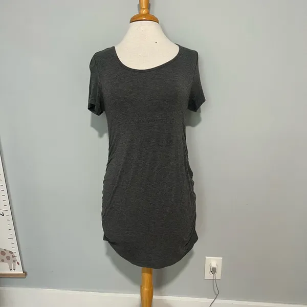 PinkBlush dark gray maternity mini dress - Image 2