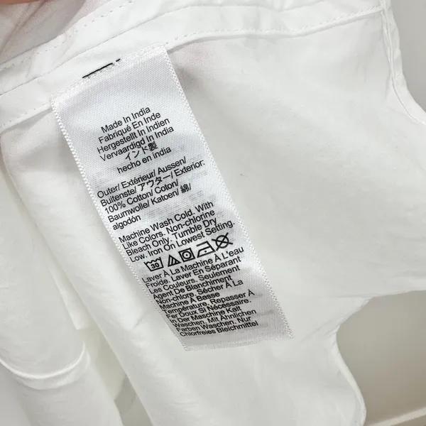 J.Crew Tall Delilah Dress Cotton Poplin Puff Sleeve Minimalist White Medium NWT - Image 8