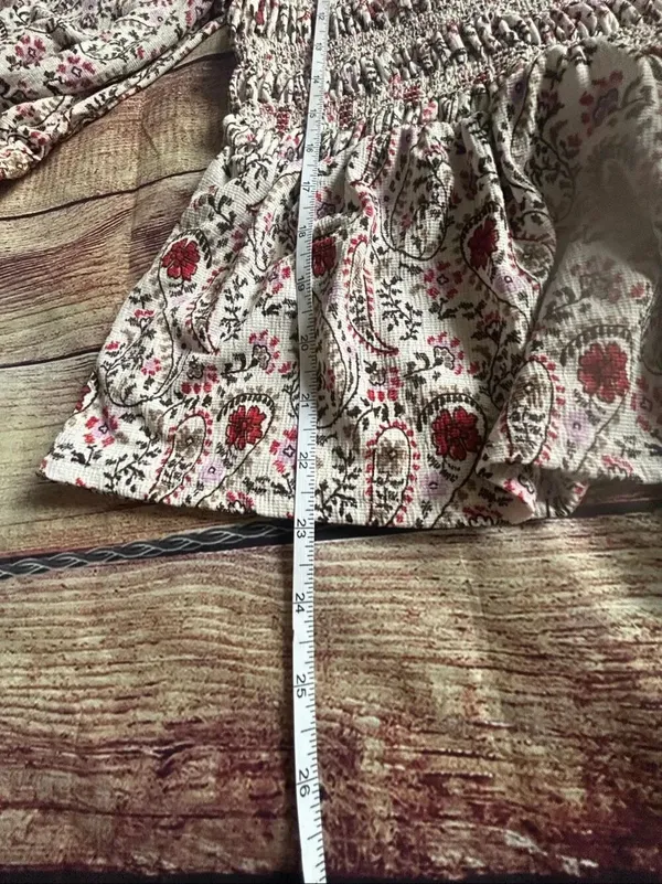 Melloday Smocked Peplum Top Size XL - Image 4