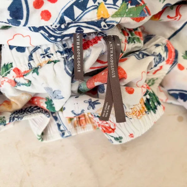 Anthropologie LyreBird Cloud Flannel Pajama Set - Image 4