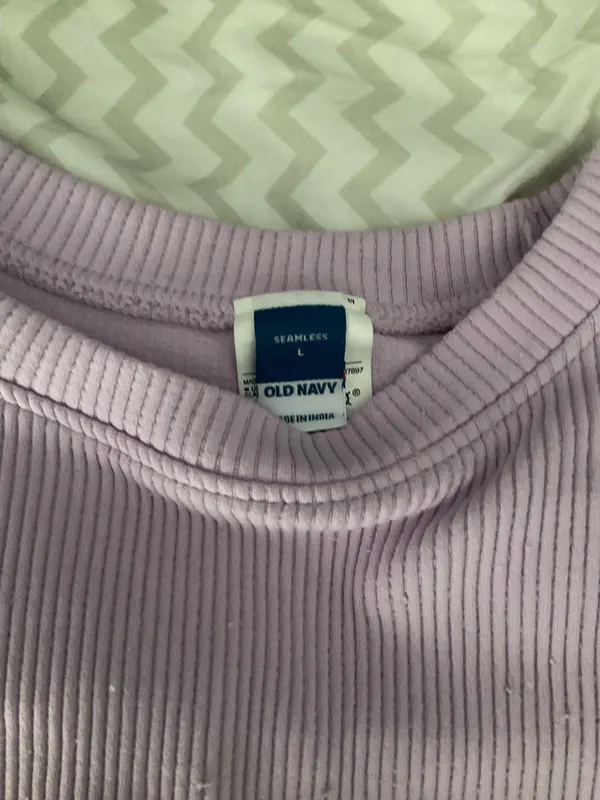 Old Navy Lavender Ribbed Tshirt  - Image 2