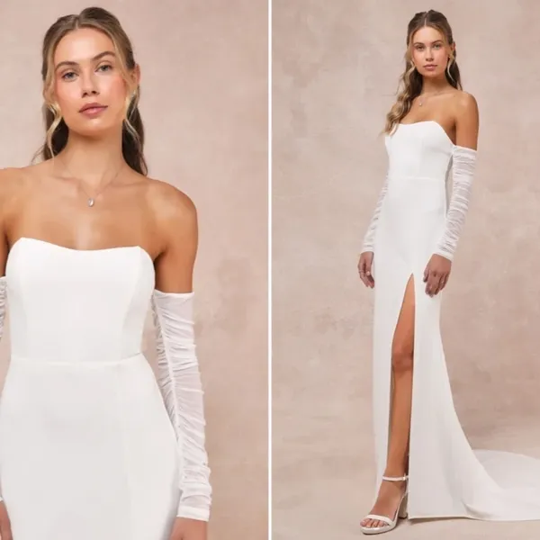 LULUS Bridal Wedding Elegant Corset Off the Shoulder Mermaid Gown NWT - Image 2