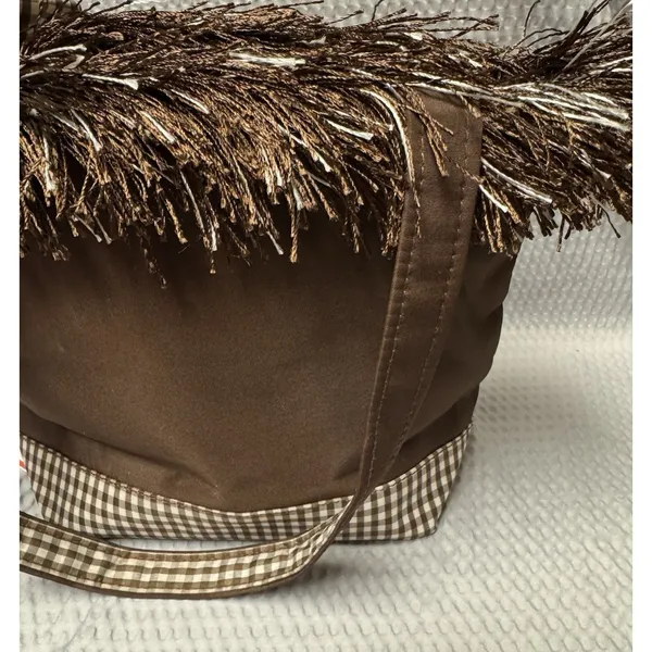 Abetta Accessories Western Fringe Tote Brown Gingham Cowboy Boot Floral‎ NWT Bag - Image 10