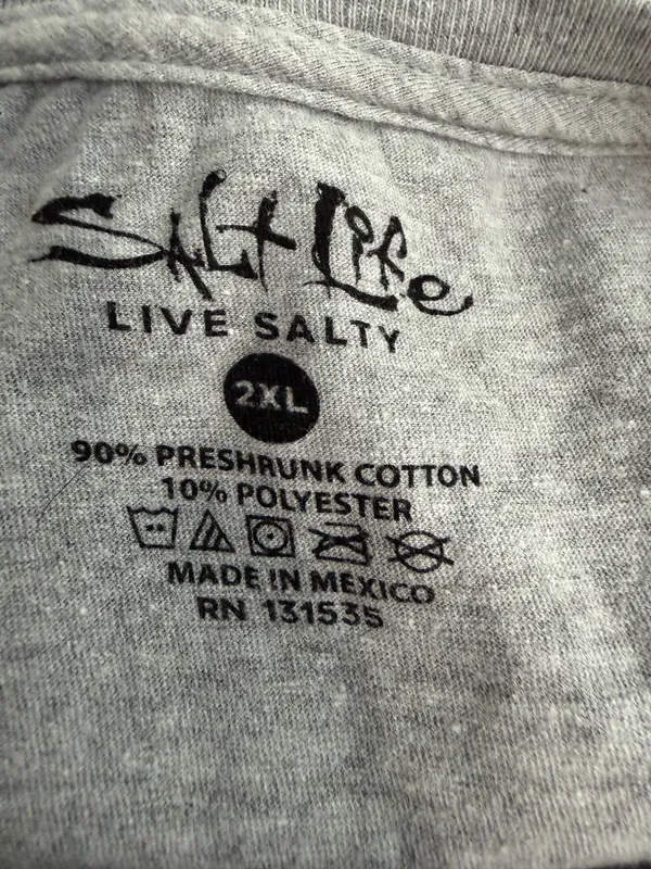 Salt Life Men's “Enjoy the View” Light Gray Short Sleeve Graphic Tee - Image 4