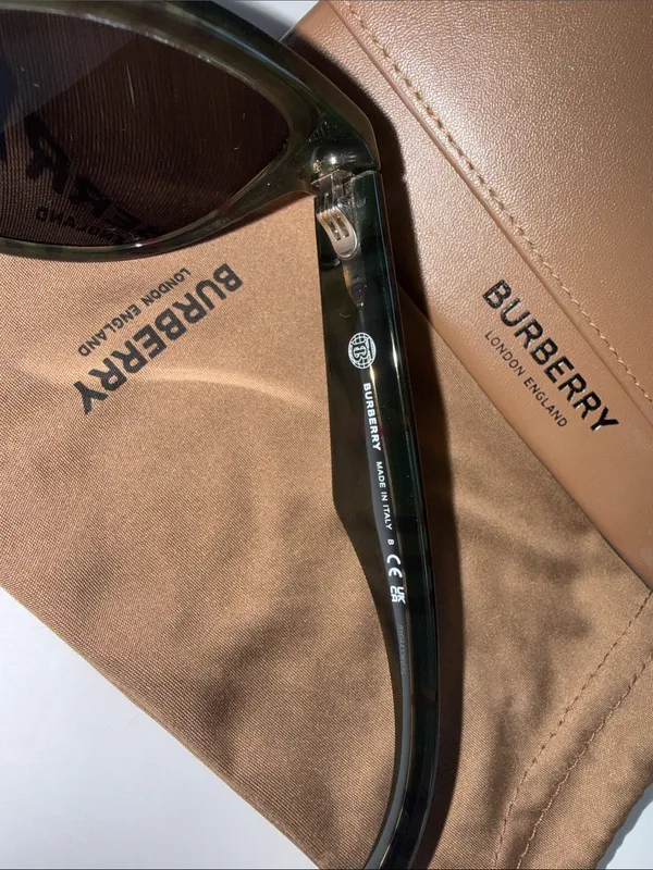 Burberry women’s Black Sunglasses with Brown Case and Pouch - Image 8