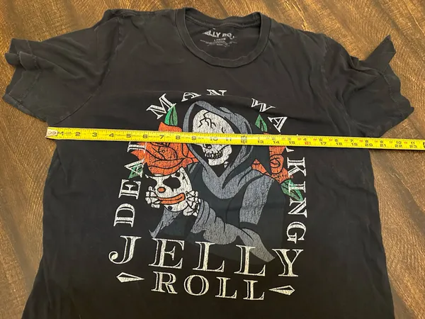 Jelly Roll Shirt Men's Black Dead Man Walking Concert Tour Size Large - Image 6