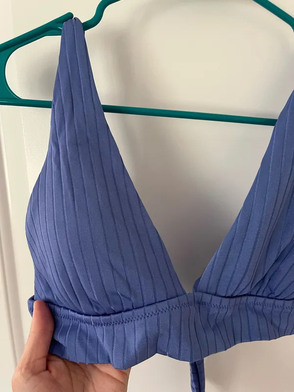 Aerie Blue Striped Bikini Top - Image 2