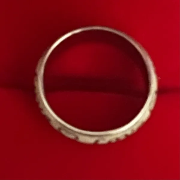 &merci “Love” Heart Design Luminous Glow Stainless Steel Silver 6mm Band Size 6 - Image 3