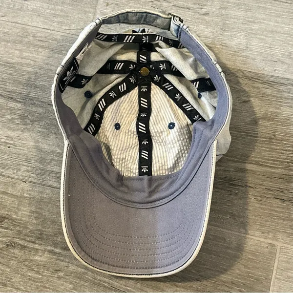 Adidas Originals Trefoil Distressed Hat Acid Stonewash Denim Strapback Hat - Image 3
