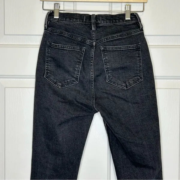 Free People We The Free Black Wash High Rise Button Size‎ 26 - Image 4