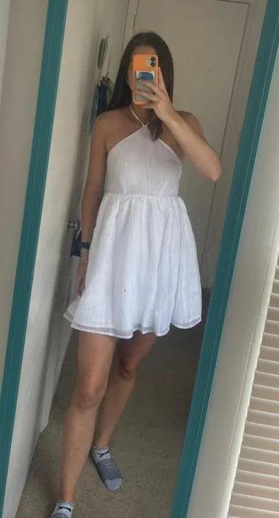 Revolve Jenny Mini Dress in White - Image 3
