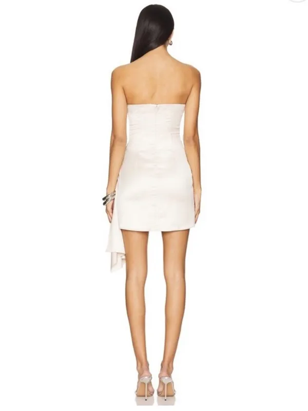 MORE TO COME Cecilia Mini Dress in Champagne - Image 2