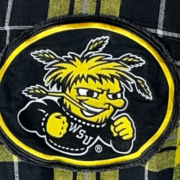 Angry Minnow Flannel Co Wichita State Shockers WuShock Plaid Shirt Medium M - Image 4