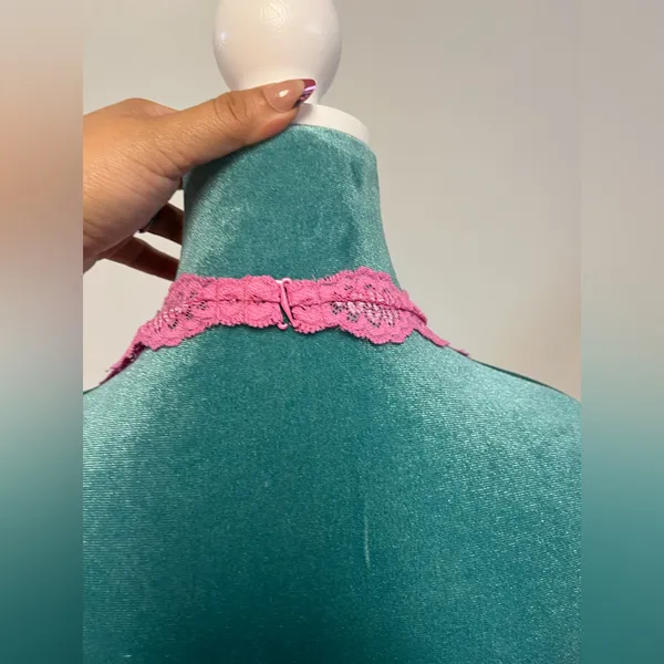 Vintage Victoria’s Secret Teddy‎ M bubblegum Pink Sheer Lace Babydoll Lingerie - Image 8