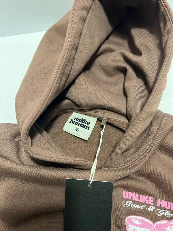 Unlike Humans Brown Coffee Graphic Hoodie - NWT (M) - Image 6
