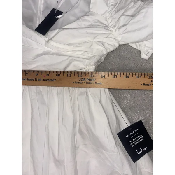 lulus white babydoll dress nwt small‎ lined - Image 6