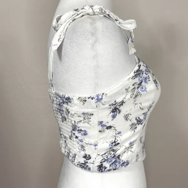 Abercrombie & Fitch Crop Top Women S Floral Sweetheart Cottage Festival Summer‎ - Image 3