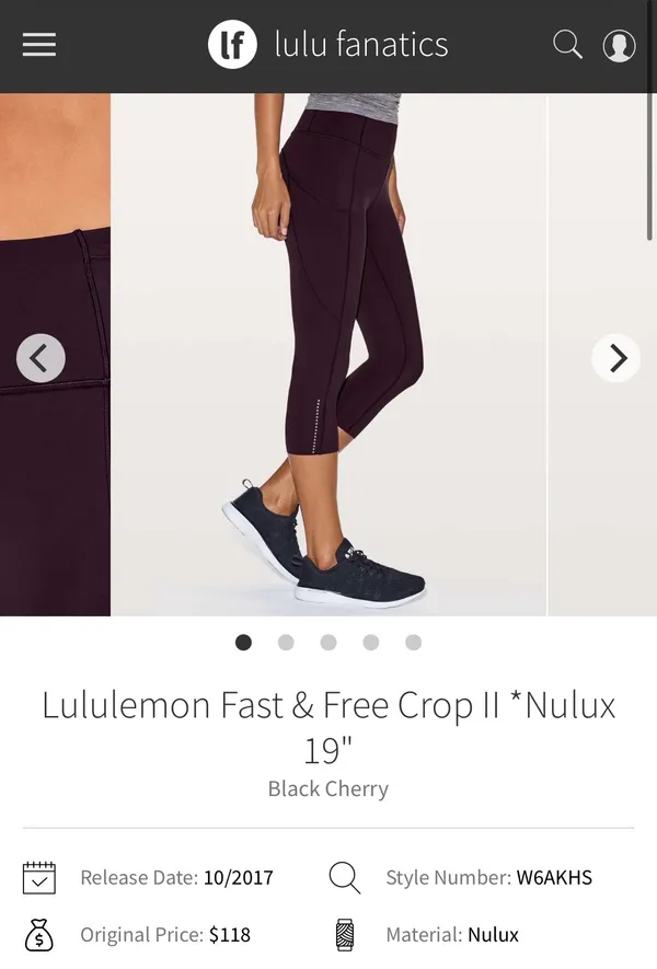 Lululemon Fast and Free Crop II - Image 6
