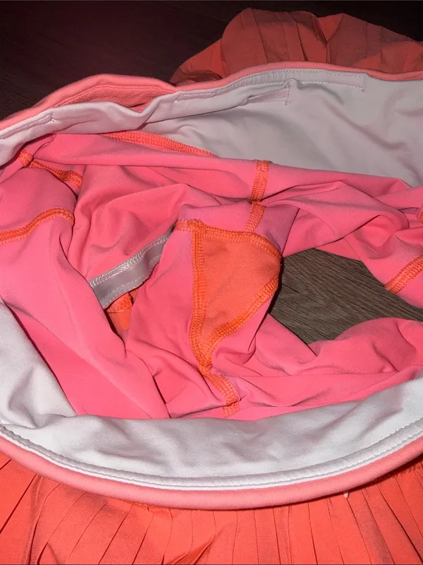 lululemon athletica Pink Waistband Coral Pleated skort size 6 - Image 4
