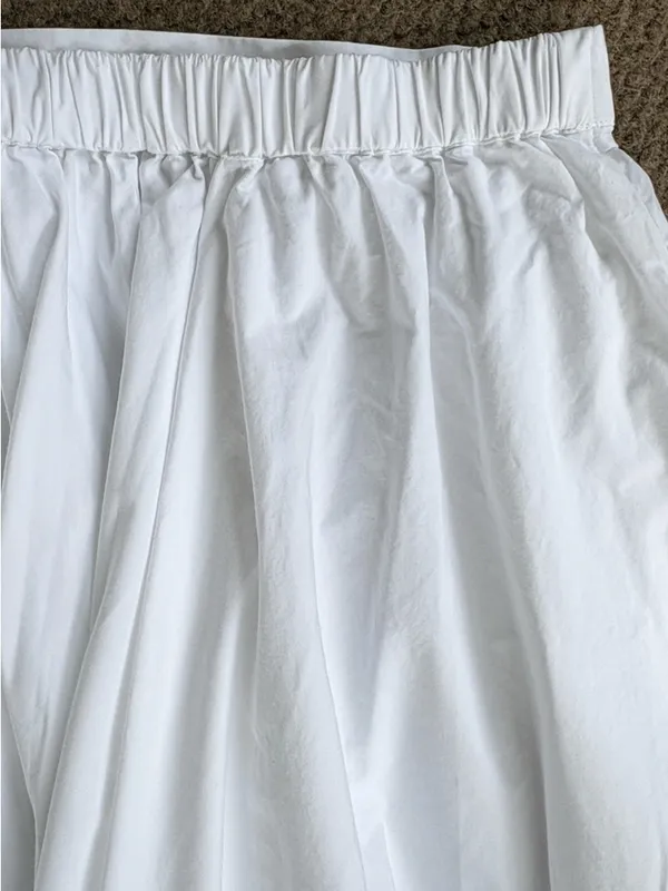 Like New Free People Gaia Full Circle Poplin Skort White Size Large - Image 10