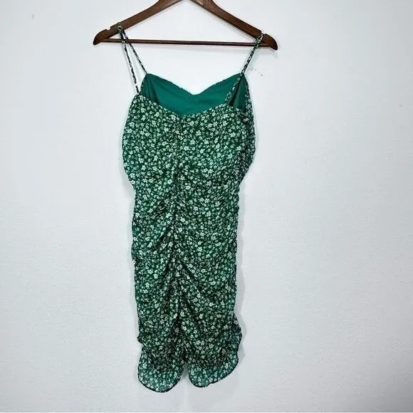 Lulus Bright Green Rouched Mini Dress Spaghetti Straps Bachelorette‎ Party - Image 5
