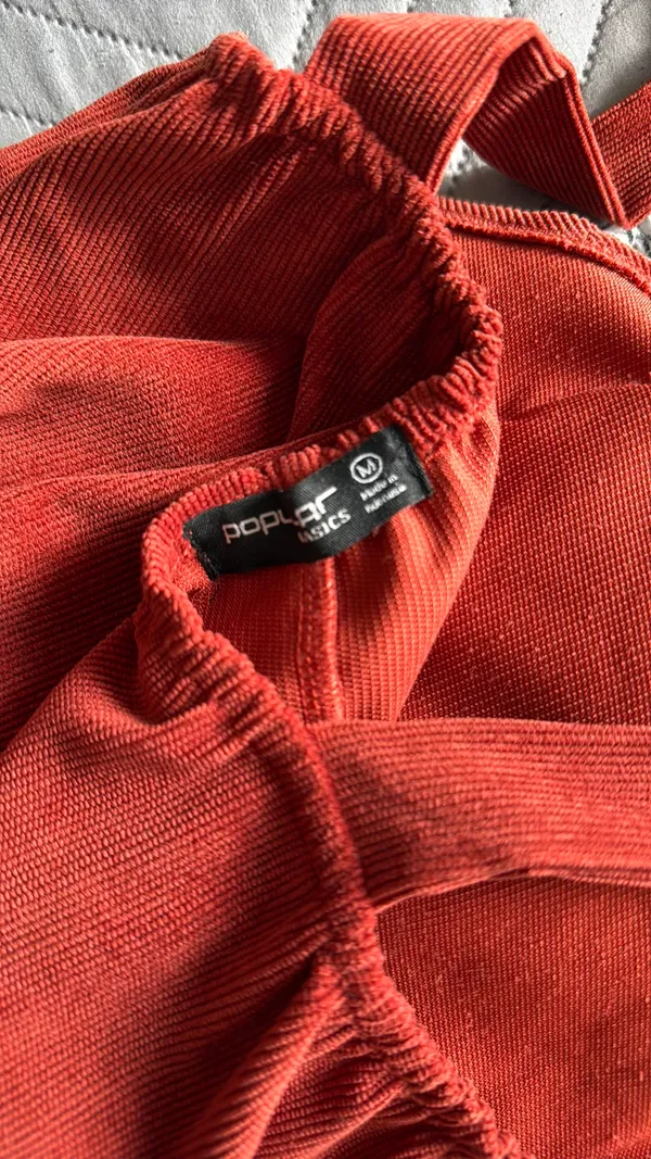 Suede overall dress Red Size M - Image 3